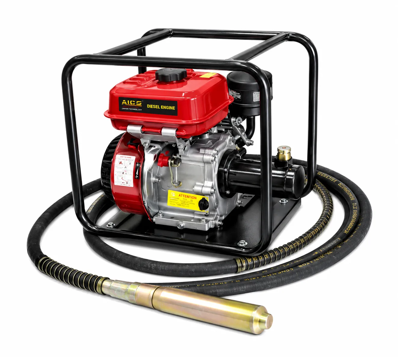 AICO Diesel-Powered Concrete Poker Vibrator 45mm Shaft