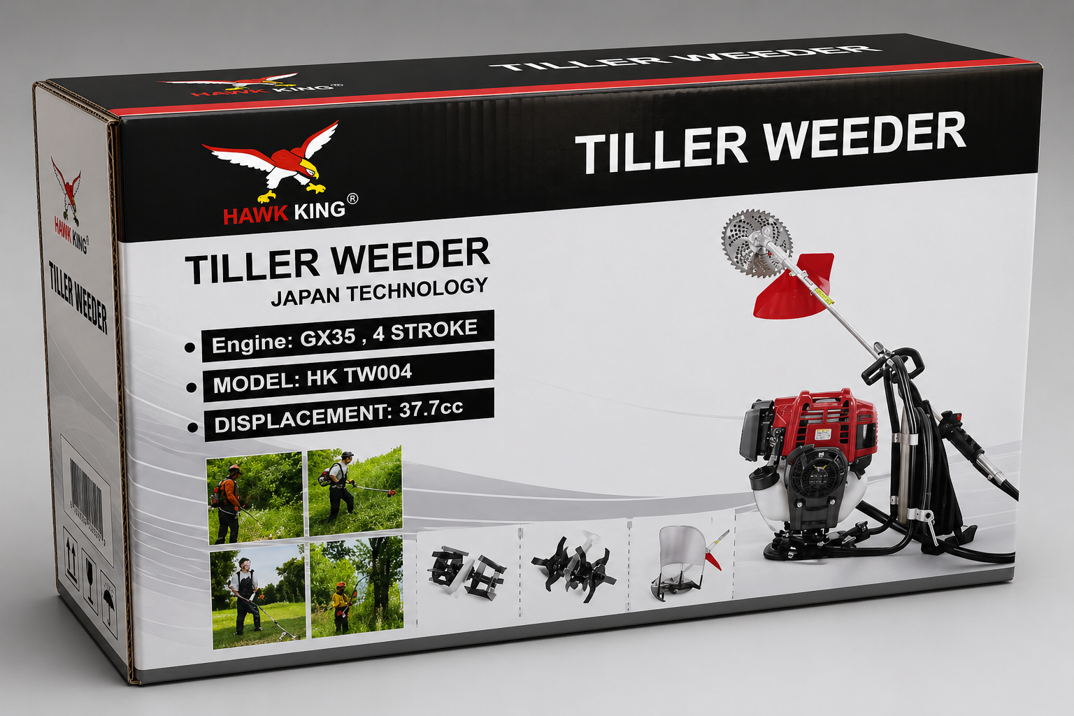 Hawk King Brush Cutter Weeder Tiller 4 Stroke